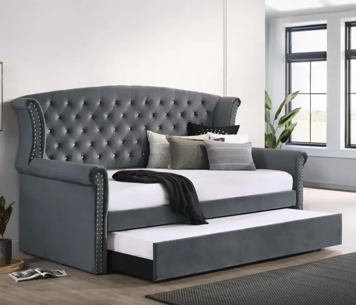 Scarlett - Upholstered Daybed With Trundle