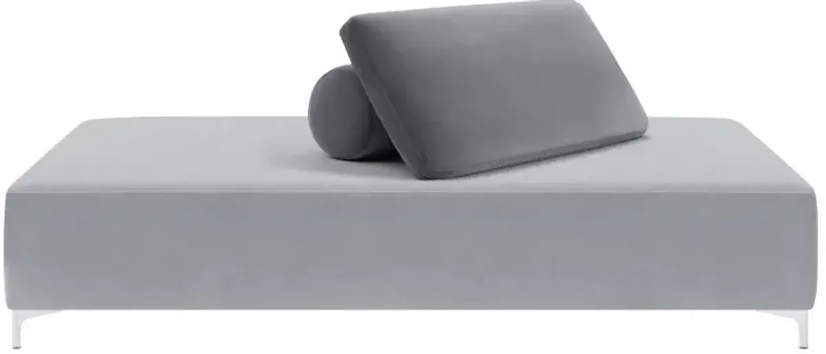 Giovanni - Upholstered Accent Chaise Lounger - Gray