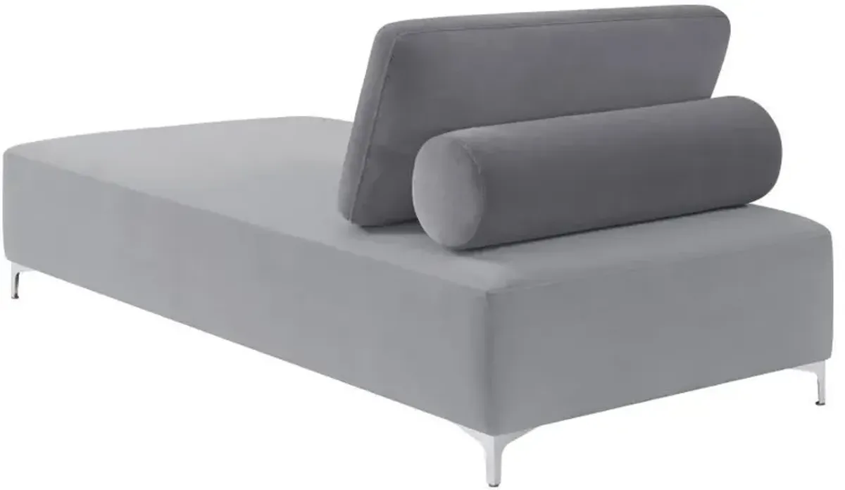 Giovanni - Upholstered Accent Chaise Lounger - Gray