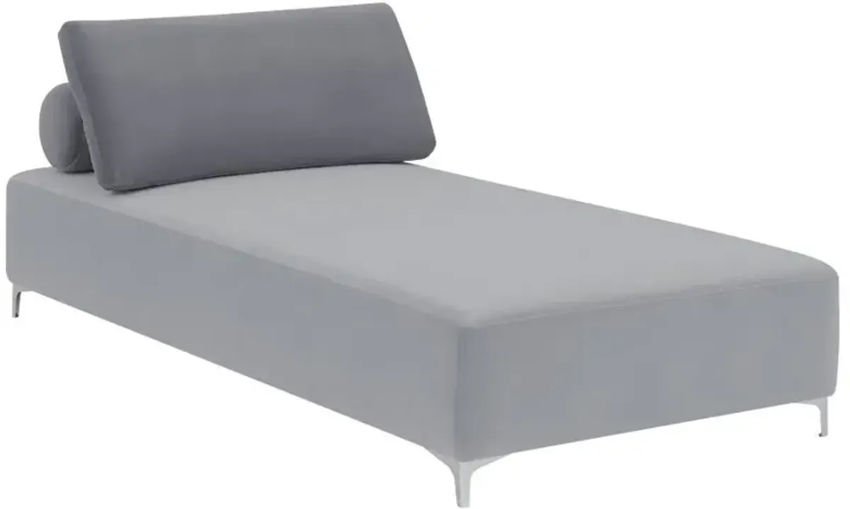 Giovanni - Upholstered Accent Chaise Lounger - Gray