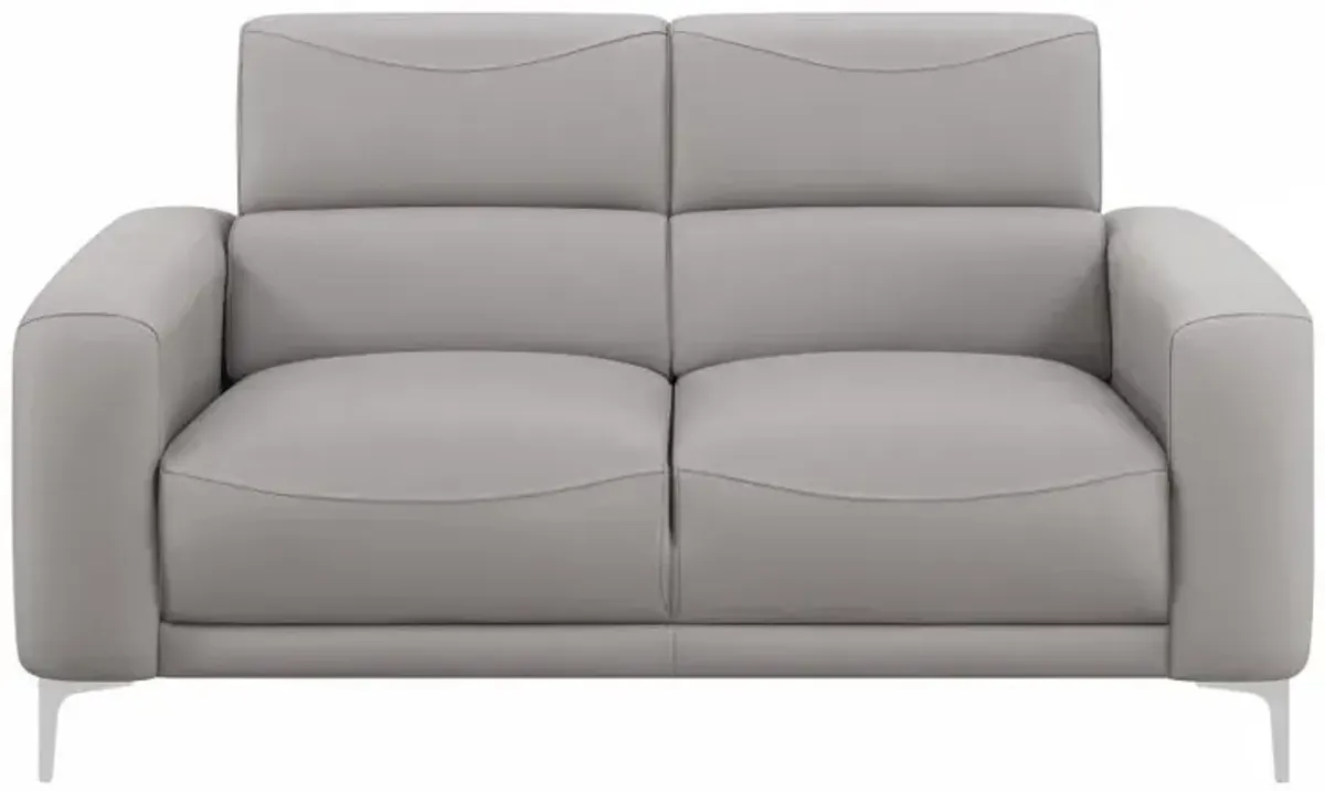 Glenmark - Upholstered Track Arm Loveseat - Taupe