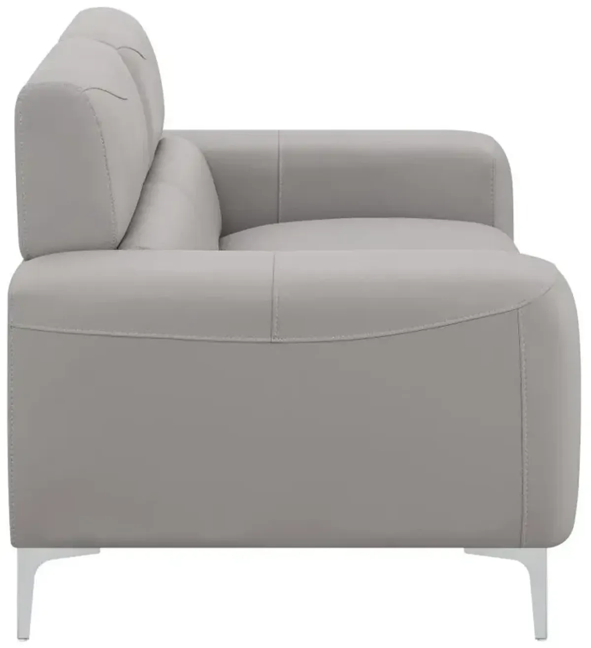 Glenmark - Upholstered Track Arm Loveseat - Taupe