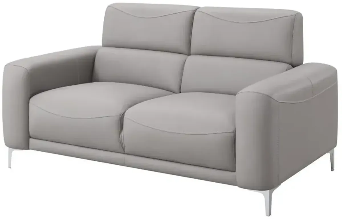 Glenmark - Upholstered Track Arm Loveseat - Taupe