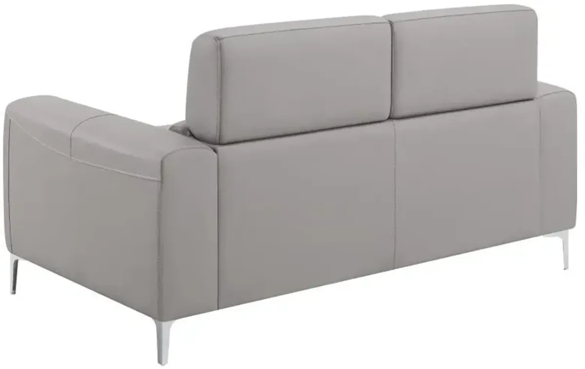 Glenmark - Upholstered Track Arm Loveseat - Taupe