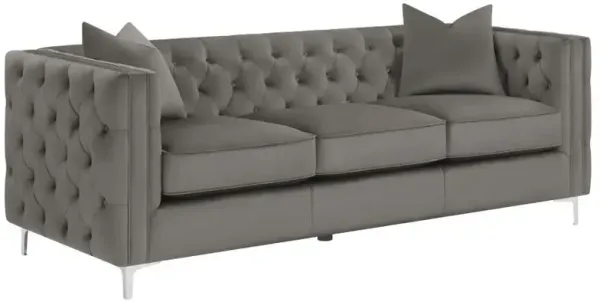 Phoebe - Tufted Tuxedo Arms Sofa - Urban Bronze
