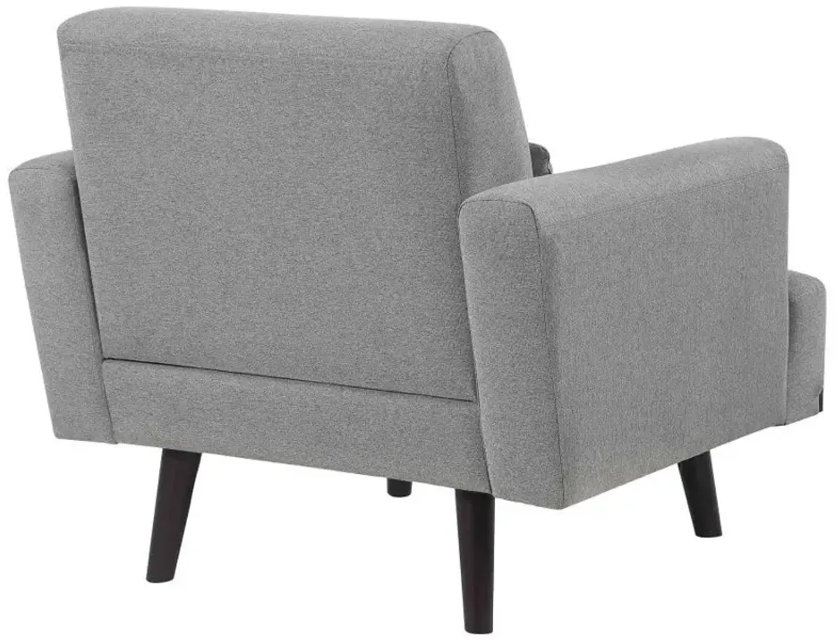 Blake - Upholstered Track Arm Accent Chair - Sharkskin