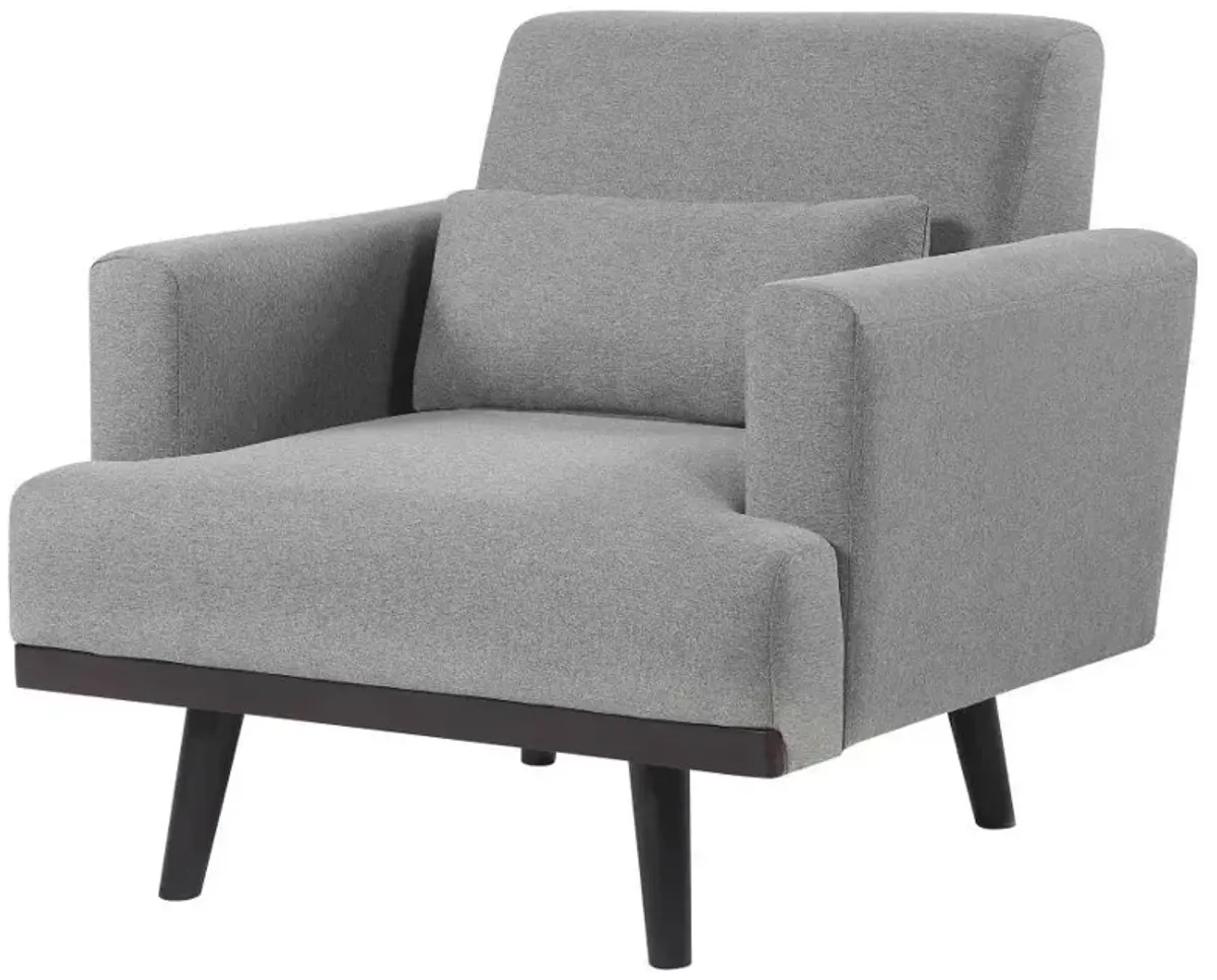 Blake - Upholstered Track Arm Accent Chair - Sharkskin