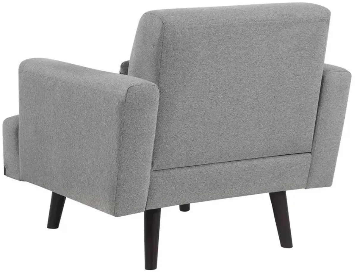 Blake - Upholstered Track Arm Accent Chair - Sharkskin