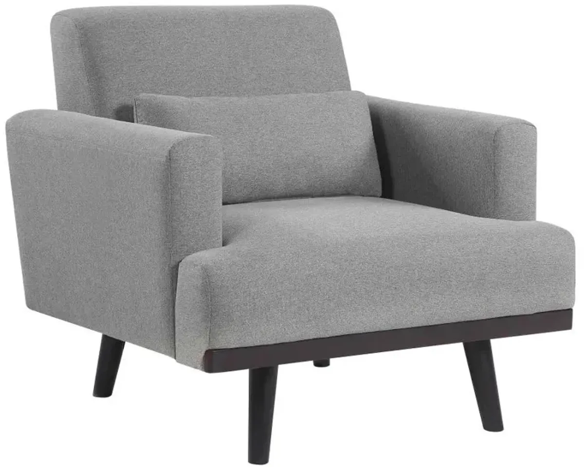 Blake - Upholstered Track Arm Accent Chair - Sharkskin