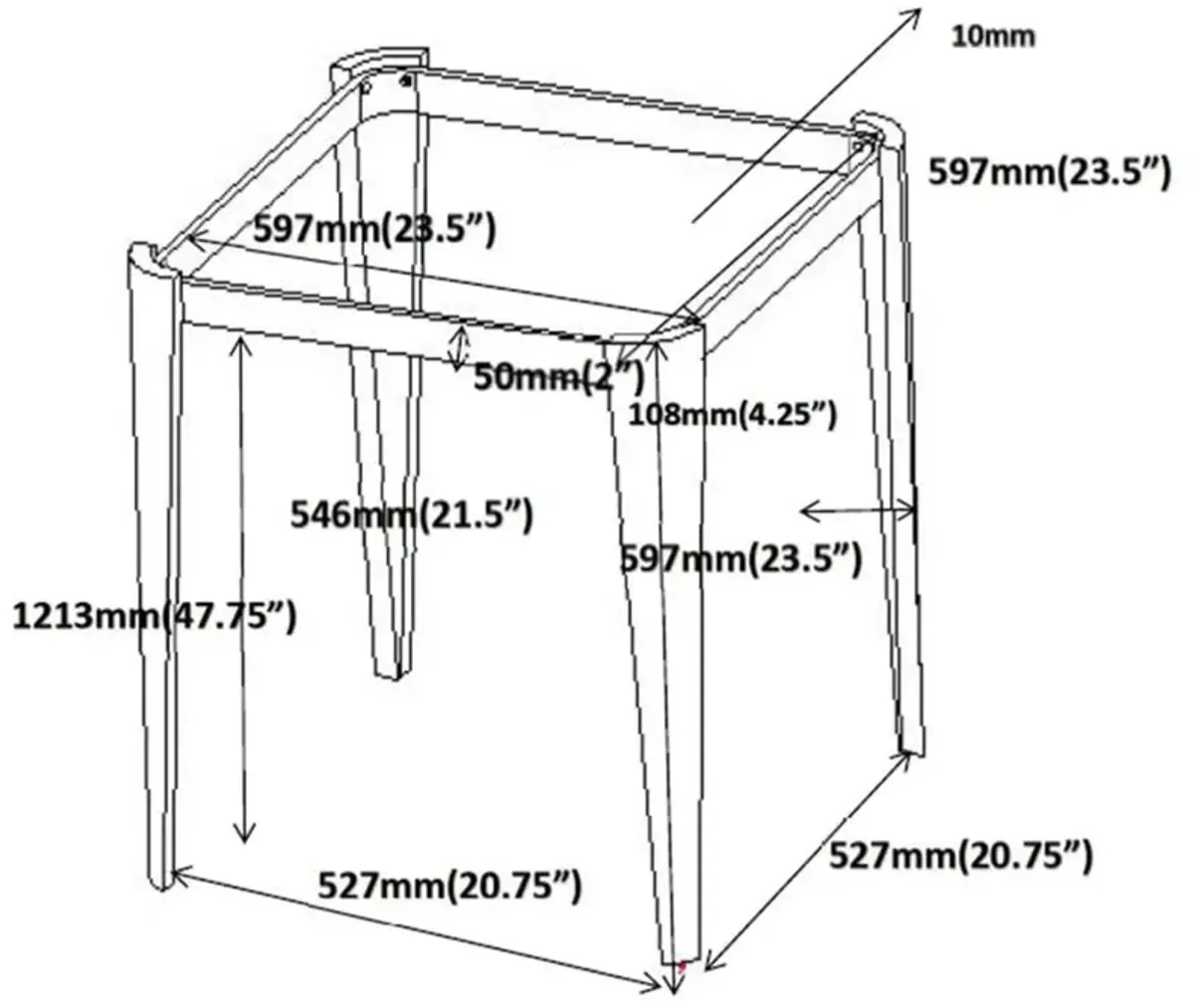 Desmond - Square Glass Top End Table - Pearl Silver