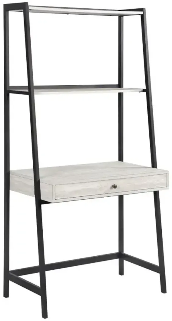 Pinckard - 1-Drawer Writing Desk With Shelf - Gray Stone