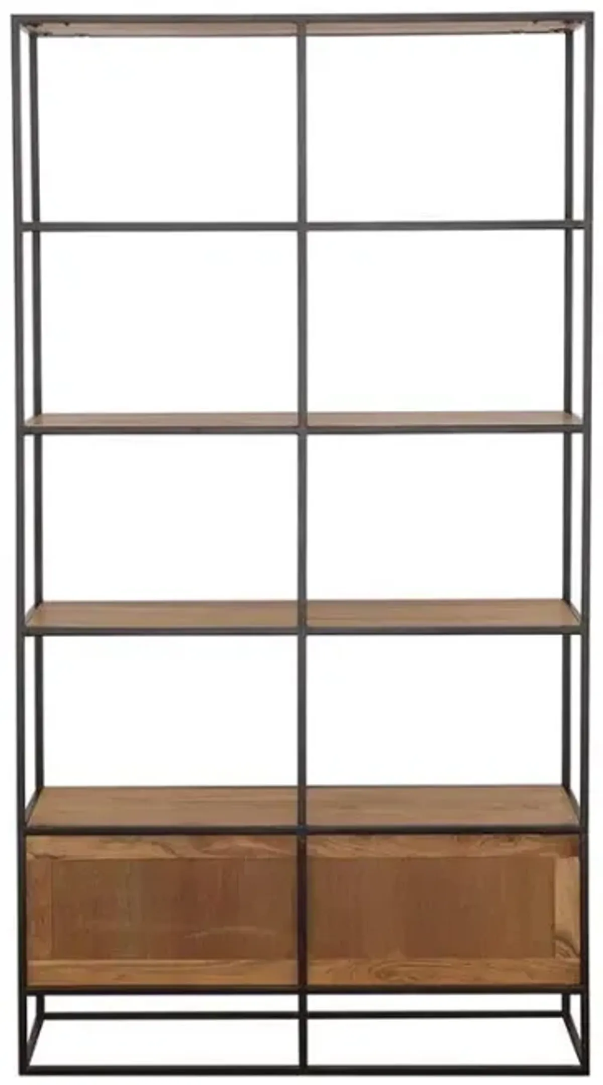 Belcroft - 4-Drawer Storage Bookshelf - Natural Acacia