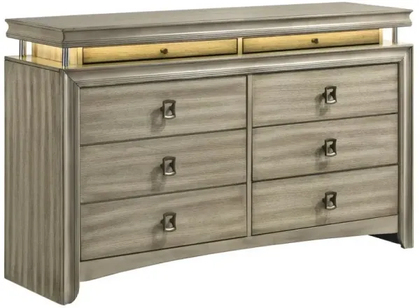 Giselle - 8-Drawer Dresser - Rustic Beige