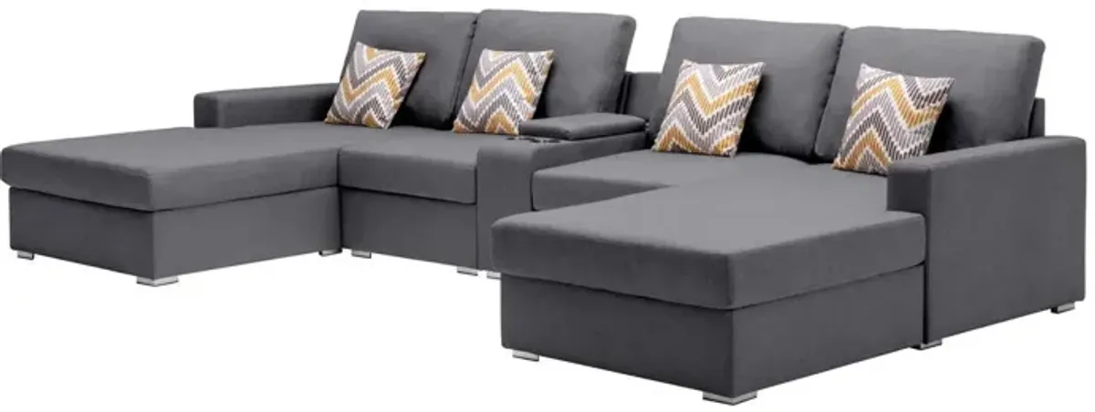 Nolan - Fabric 5 Piece Sectional Sofa With Interchangeable Legs