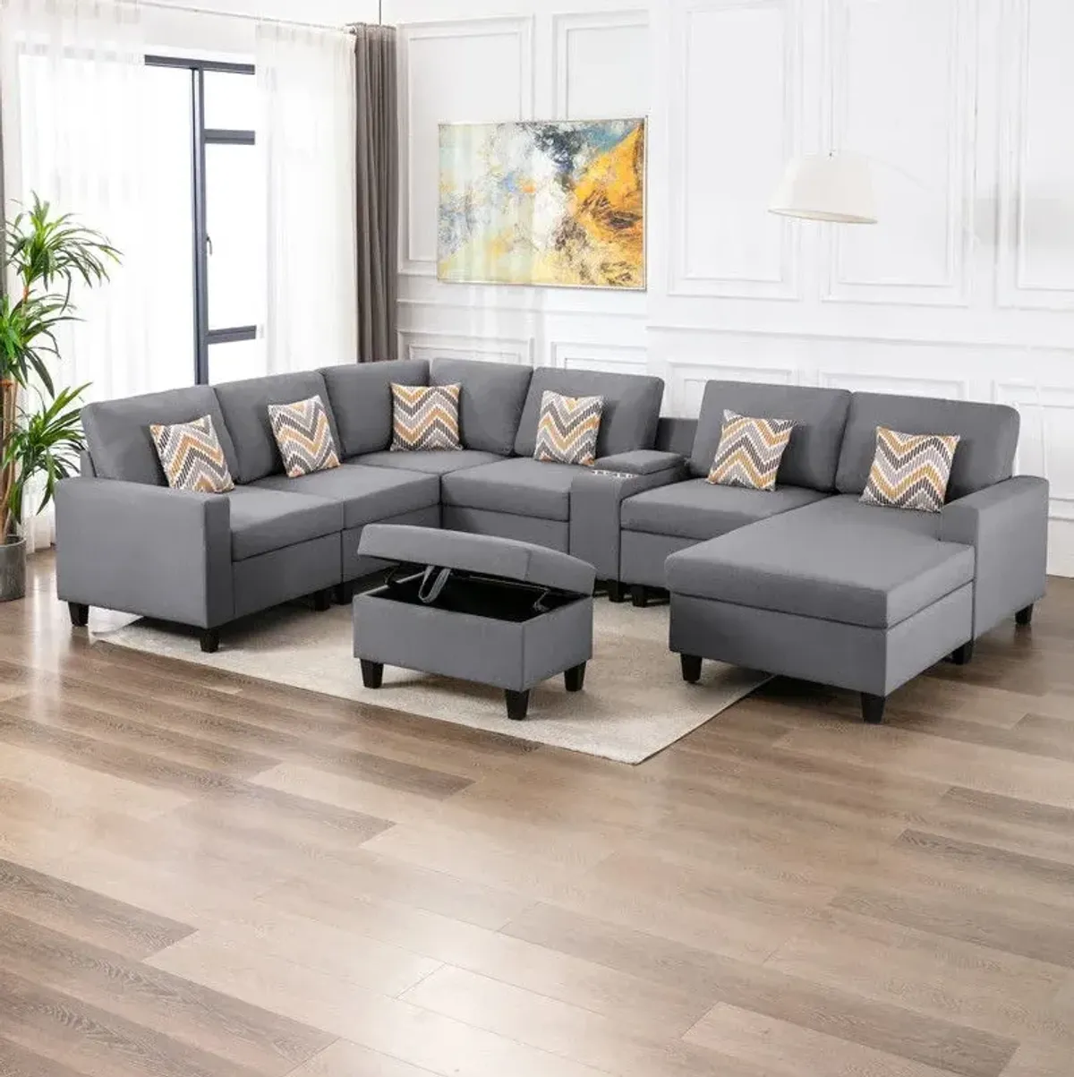 Nolan - 8 Piece Sectional Sofa With Interchangeable Legs