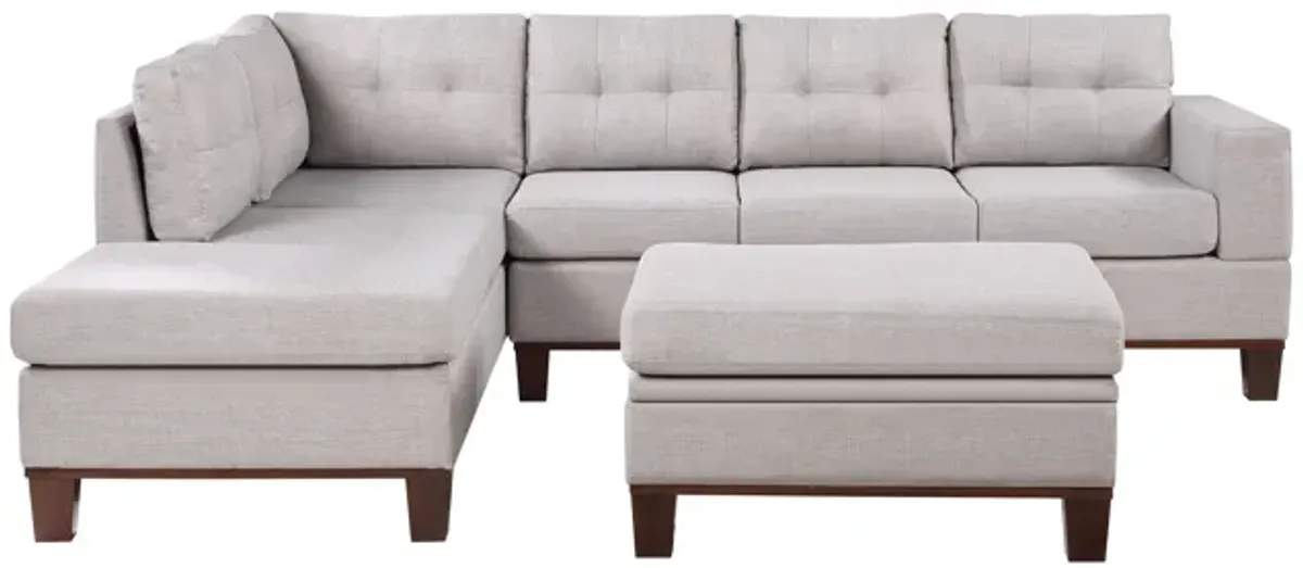 Hilo - Fabric Reversible Sectional Sofa With Dropdown Armrest, Cupholder, And Storage Ottoman