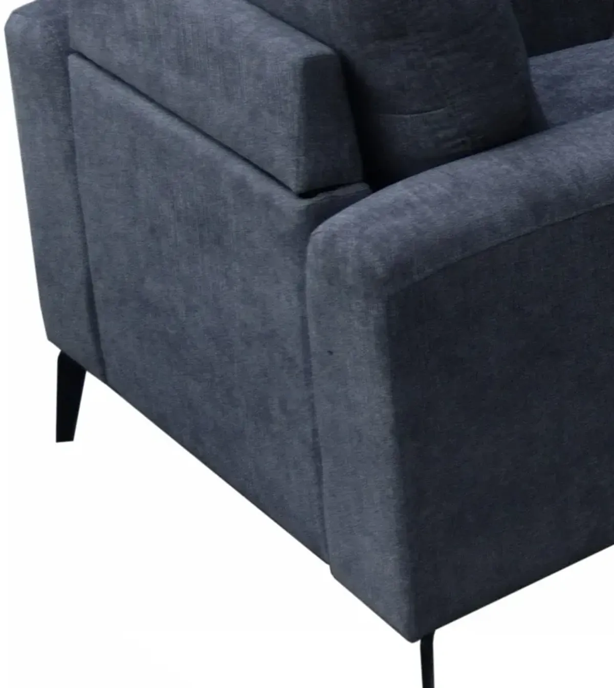 Jackson - Chenille Chair With Black Metal Legs