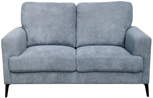 Jackson - Chenille Loveseat With Black Metal Legs