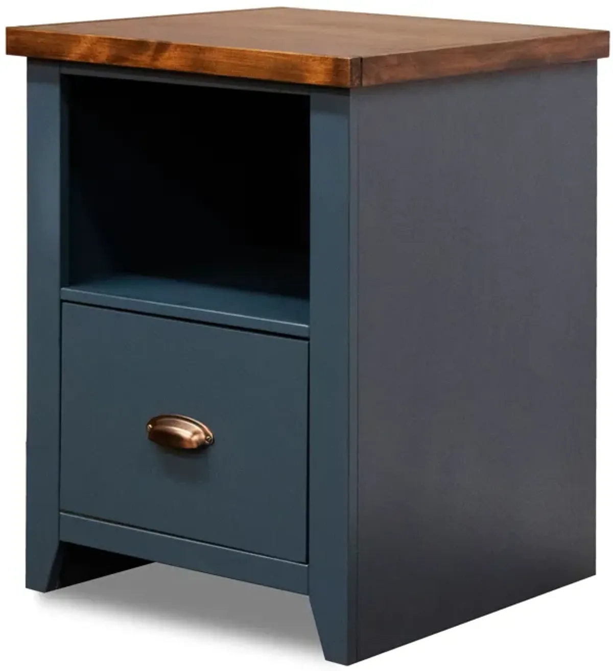 Nantucket - Drawer File - Blue Denim, Whiskey