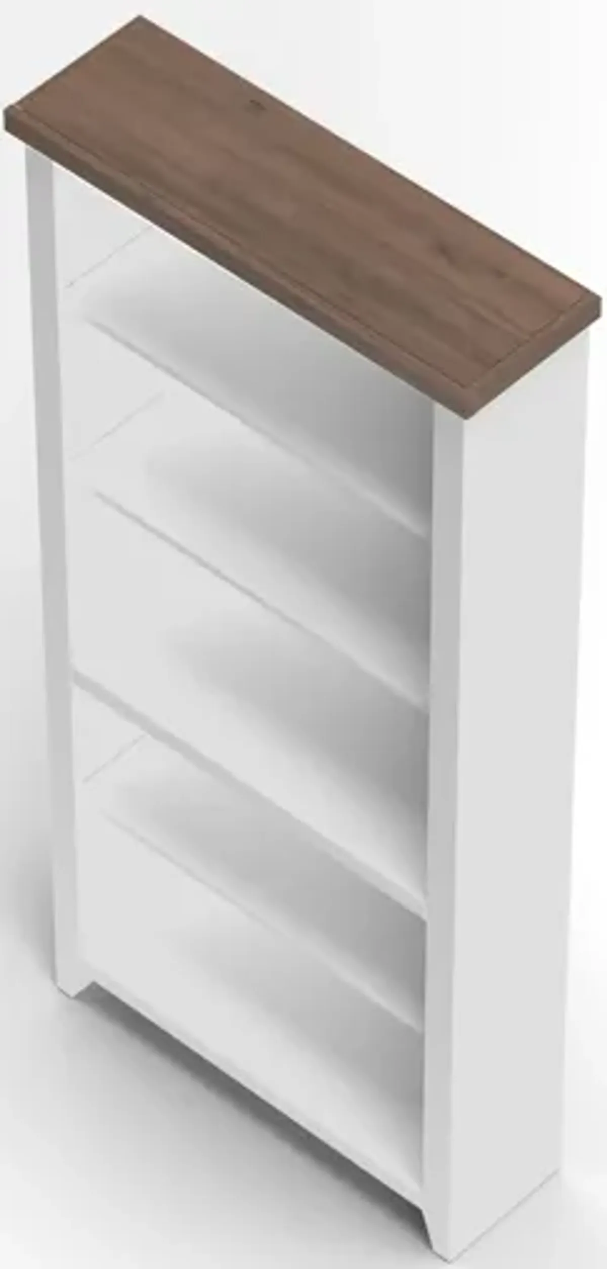 Hampton - High 5 Shelf Bookcase - Jasmine Whitewash / Barnwood