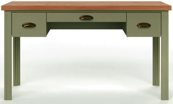 Vineyard - Writing Desk - Sage Green And Fruitwood