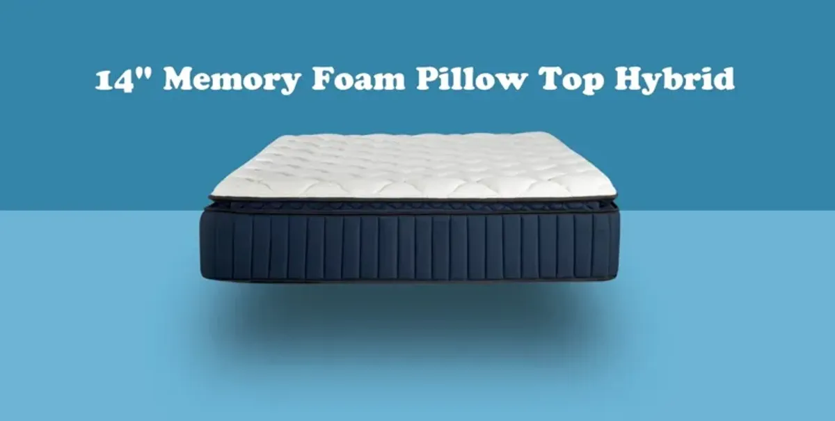 Opulence 14" Plush Pillow-Top Memory Foam Edge Support Pocket Spring Premium Hybrid Mattress