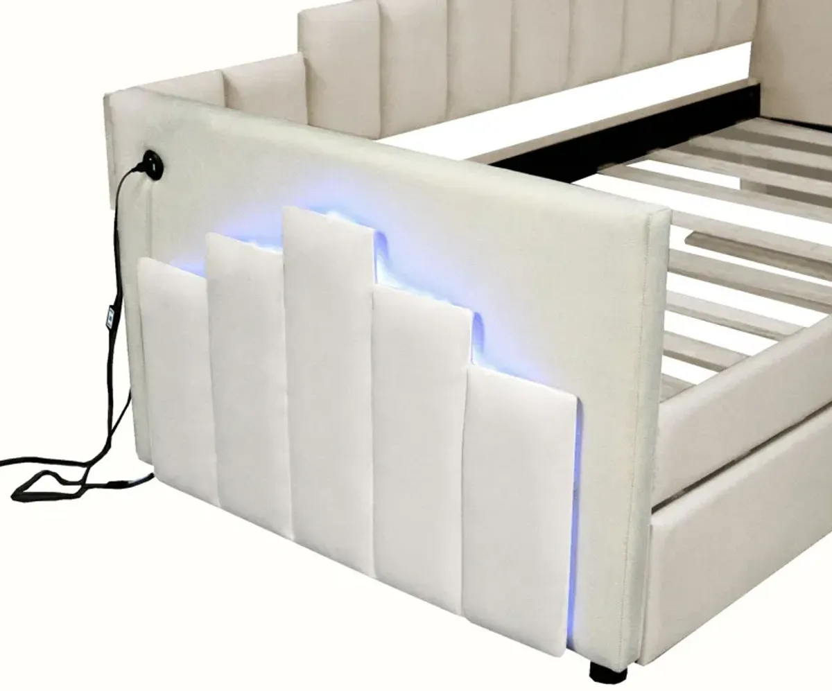 Upholstered Daybed With Light And USB Port