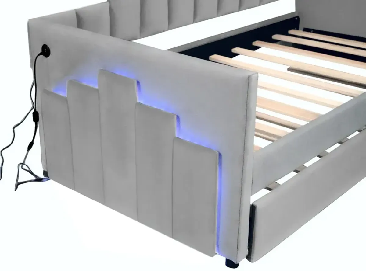 Upholstered Daybed With Light And USB Port