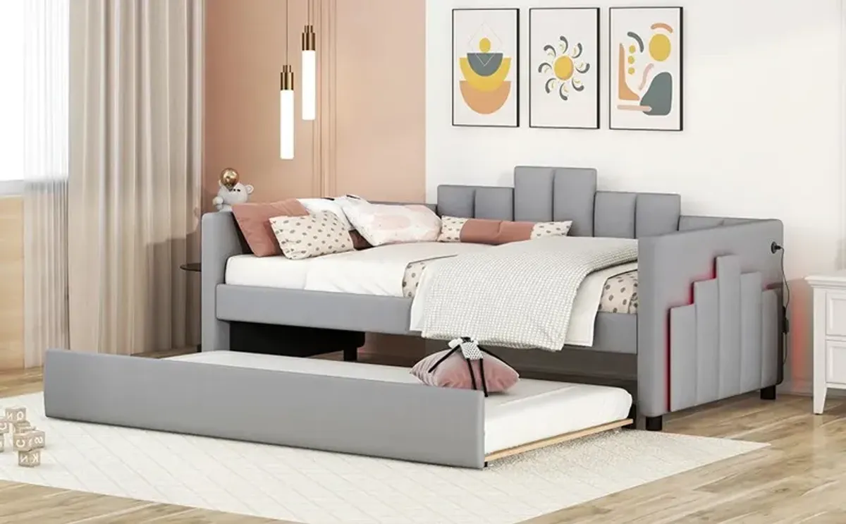 Upholstered Daybed With Light And USB Port