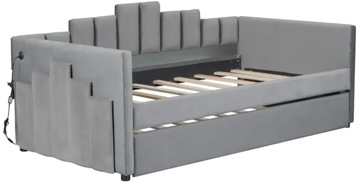 Upholstered Daybed With Light And USB Port