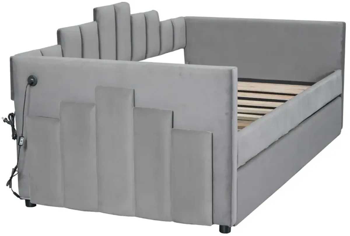 Upholstered Daybed With Light And USB Port