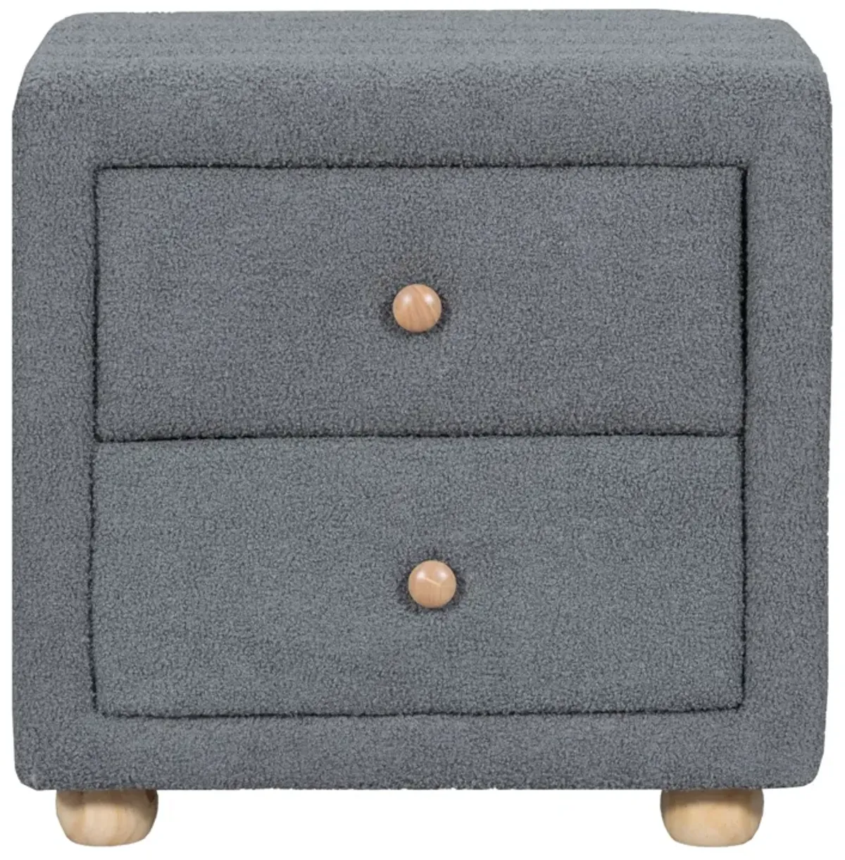 Teddy Fleece Nightstand With 2 Drawers