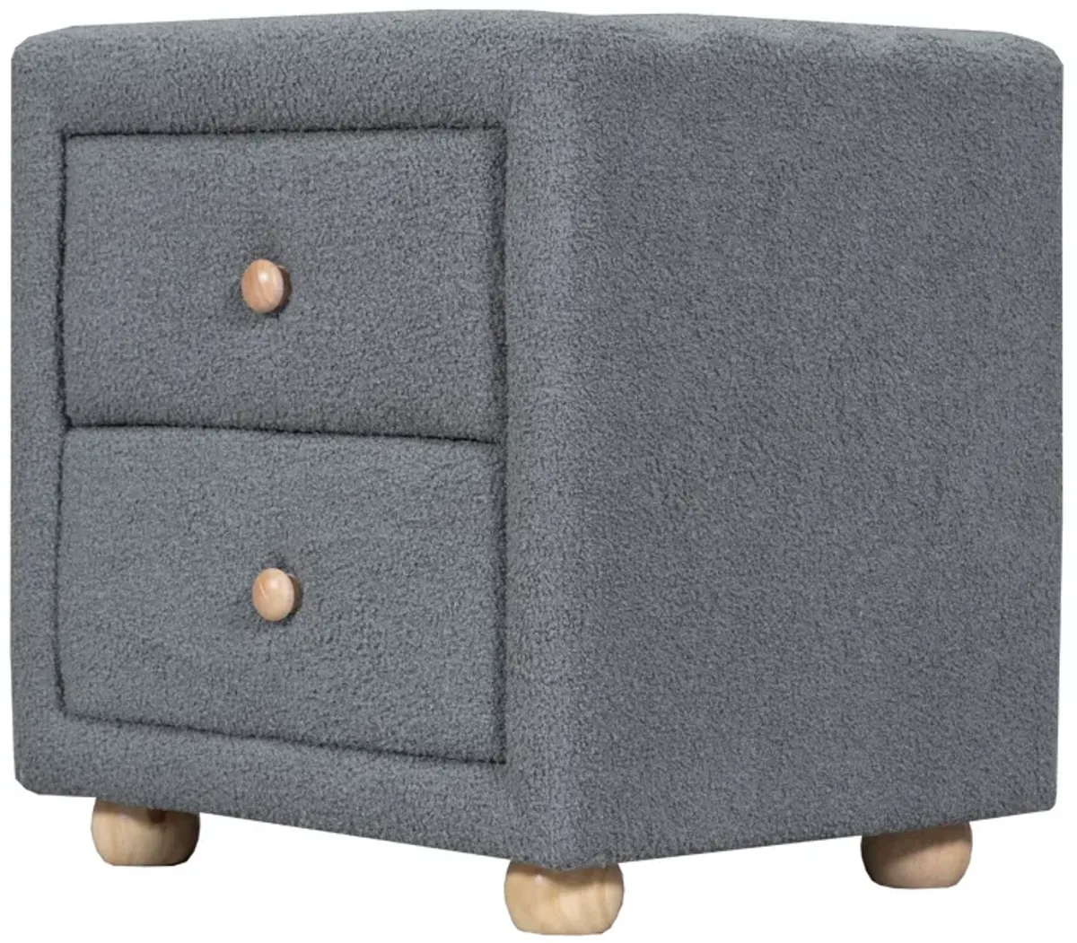 Teddy Fleece Nightstand With 2 Drawers