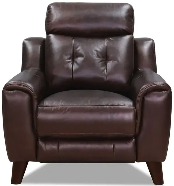 Torino - Power Headrest, Lumbar, Zero Gravity Waxy Pull Up Leather Recliner - Dark Brown