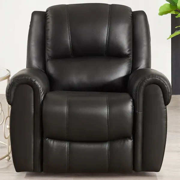 Marco - Leather Recliner - Black