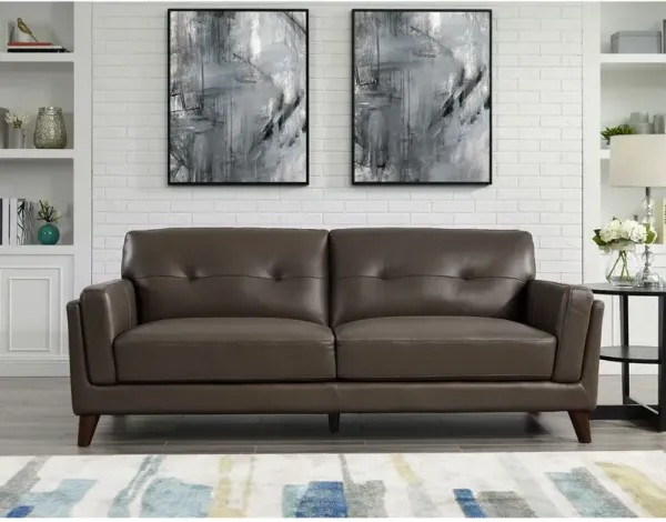 Huntington - Leather Sofa - Dark Granite