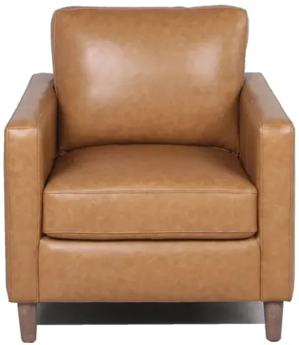 Modern & Contemporary Leather Chair - Camel