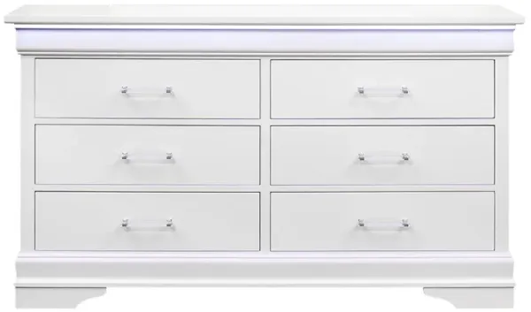Charlston - Dresser With LED - White