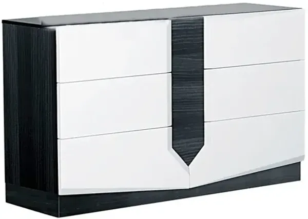 Vios - Zebra High Gloss Dresser - White