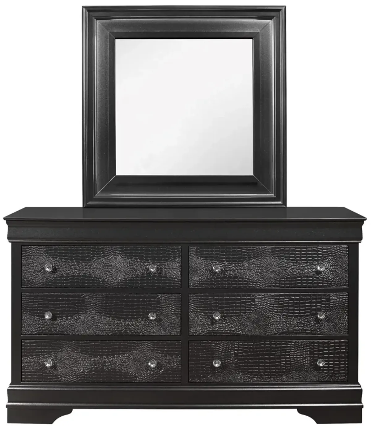 Shaker - Crocodile Metallic Mirror - Gray