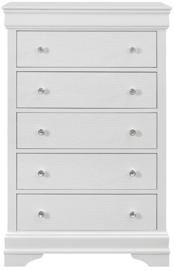 Shaker - Crocodile Metallic Chest - White