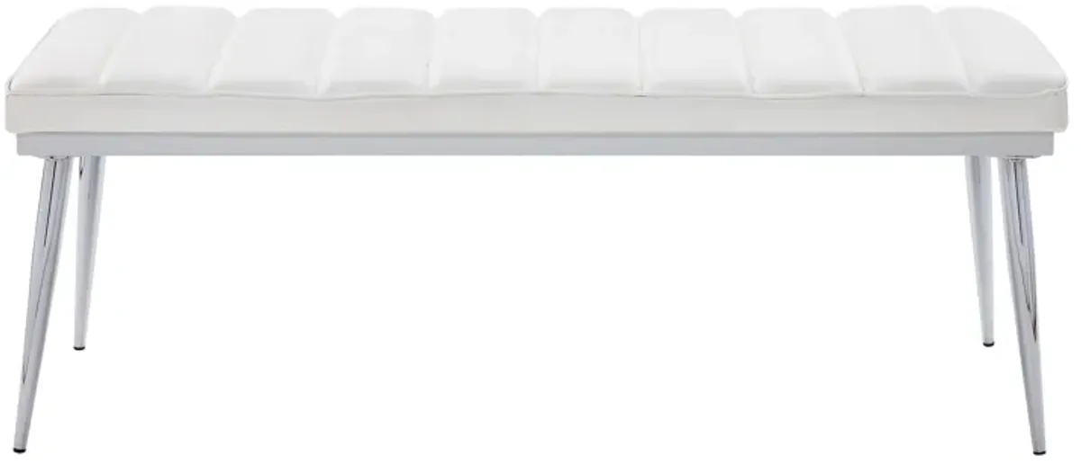 Weizor - Synthetic Leather Bench - White