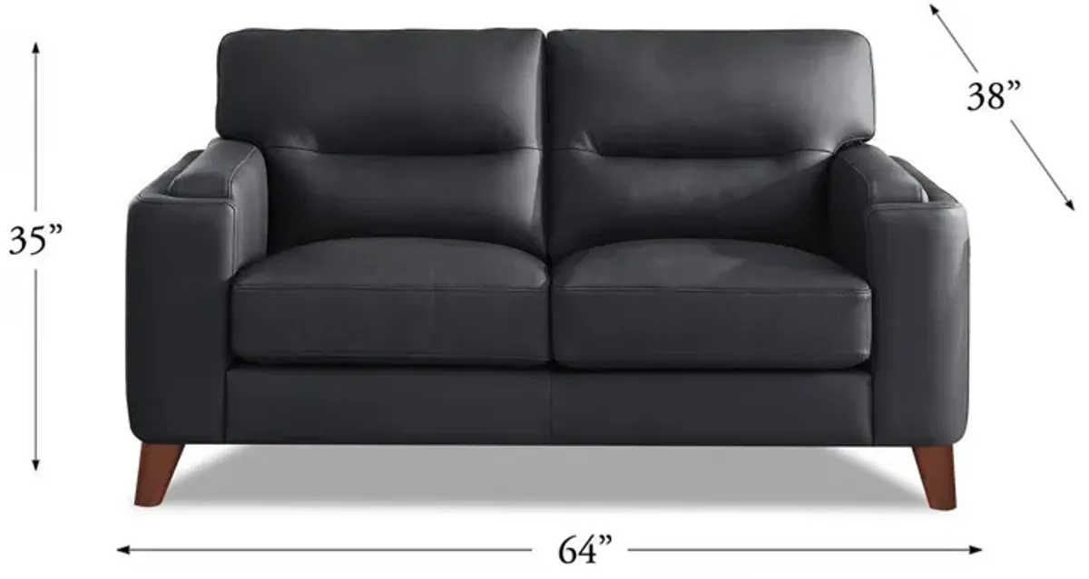 Elm - Leather Loveseat