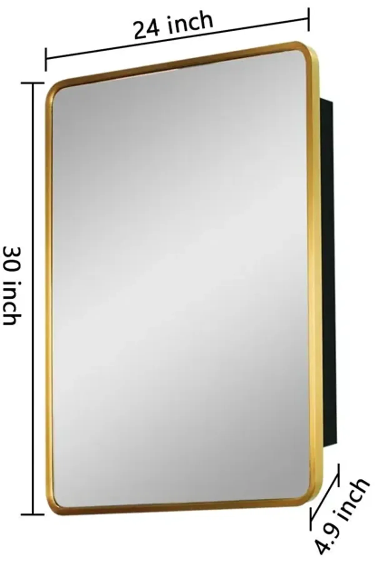 Metal Framed Wall Mount Or Recessed Bathroom Medicine Cabinet With Mirror