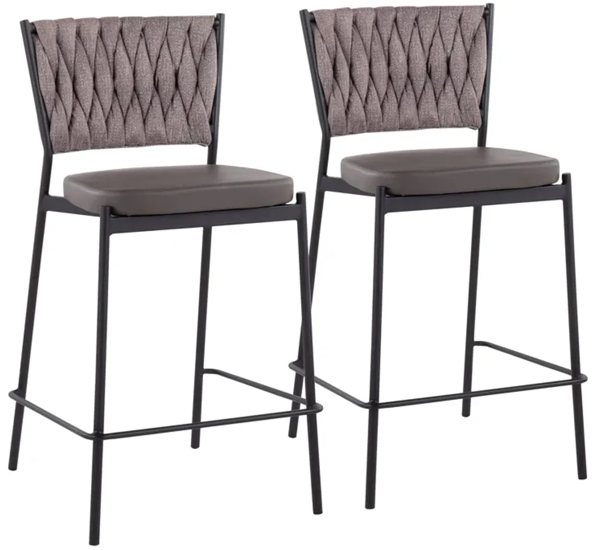 Tania - Braided Contemporary Counter Stool (Set of 2)