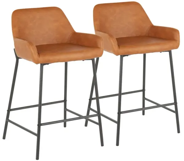 Daniella - Industrial Fixed Height Counter Stool (Set of 2)