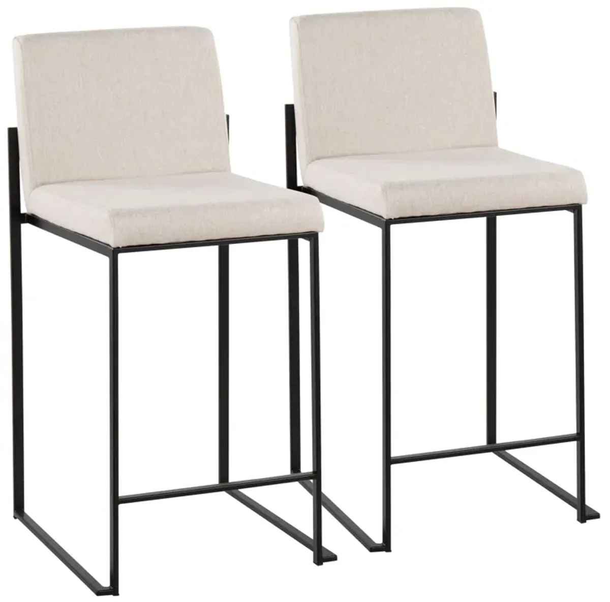 Fuji - Contemporary Modern Elegance, High Back Counter Stool