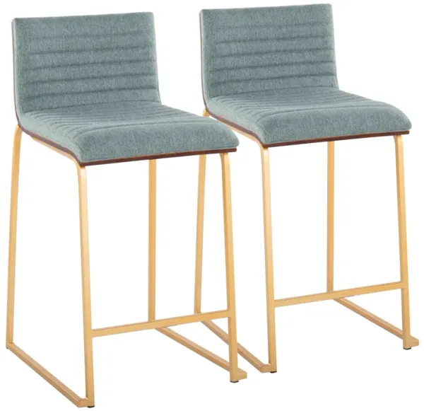 Mason Mara - Contemporary Design Fixed Height Counter Stool (Set of 2)