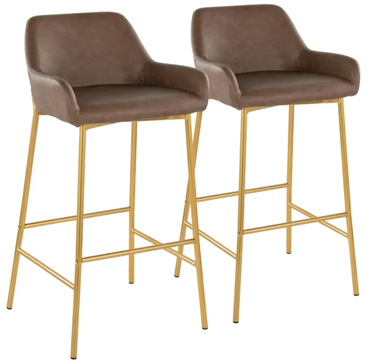 Daniella - Contemporary / Glam Fixed Height Bar Stool (Set of 2)