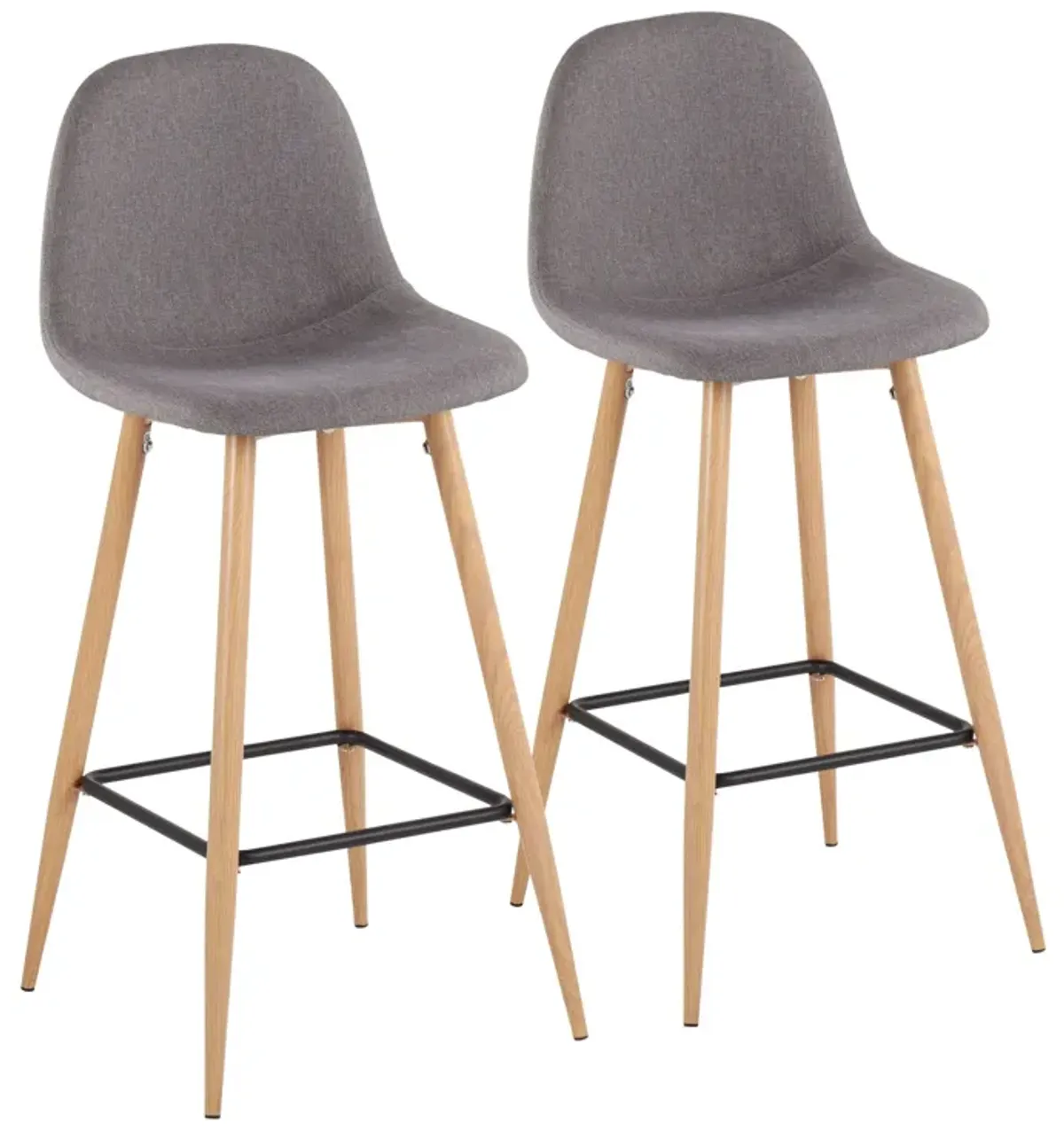 Pebble - Mid Century Modern Barstool (Set of 2)